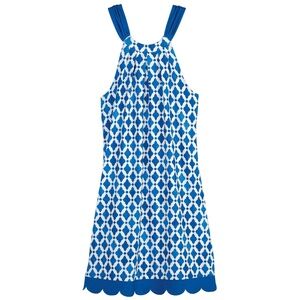 The Natalie Bow Tie dress in Blue Tile by Mud Pie Medium